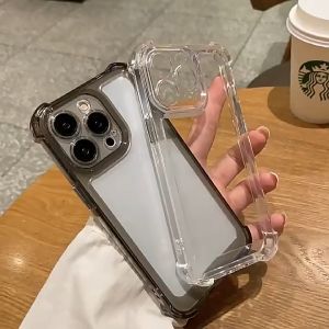 Ốp Điện Thoại TPU Mềm Trong Suốt Chống Sốc Nút Bấm Độc Đáo Cho IPhone 14 13 12 11 Pro Max XS Max X XR 7 + 8 6 6S Plus Sự Bảo Vệ