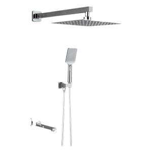 AZOS | Wall-Mounted Hidden Overhead Brass Shower Set