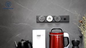 Stop Kontak Tanam Tembok Colokan 3 lubang Colokan EU Track Socket Adaptor Soket Track