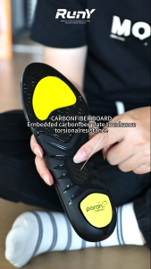 COD Carbon Fiber Shell Heel Insole Poron arch support Insoles Pain Relief Shock Absorption Shoes Pad