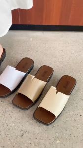 YOTO Flat Slippers: Summer Casual Square Head Toe Soft Soled Sandals For Women