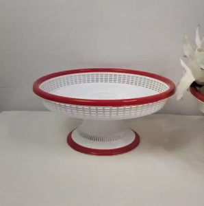 พาน พานพลาสติก มี 3 สี ขนาด 12*6 นิ้ว พานโตกพลาสติก ขันโตกพลาสติก ถาดผลไม้