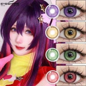 Lens Kính Áp Tròng Màu Tím EYESHARE MADRID Series Phong Cách Anime Halloween Dùng Được 6 Tháng Chất Liệu HEMA Mắt Dễ Thương Mắt Điên Rồ
