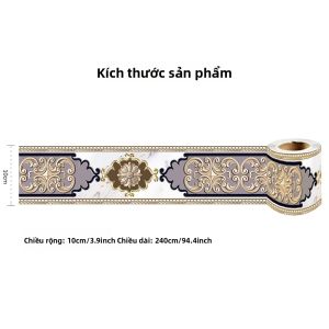 Ốp Tường PVC Tự Dính Viền Trang Trí Viền Chân Tường Cho Phòng Tắm & Phòng Khách Phong Cách Hiện Đại Decal Trang Trí Nghệ Thuật Dài 240cm Rộng 10cm