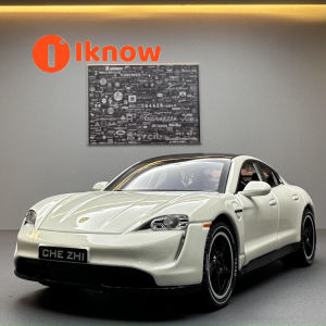 ฉันรู้ว่ารุ่นรถโลหะผสม1:32พอร์ชเทย์แคนรถรางคืนเสียงและของเล่นแอลอีดีรถแบบดนตรีประดับ