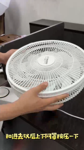 (SG STOCK) Oscillating Wall Mount Kitchen FanSmall Hanging Corner Fan 12 inch 3 Speed with Remote 90 Degree OscillationNo Drilling Installation