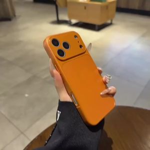 AO.HU | Compatible iPhone 17/18 Series Starry Orange Magnetic Matte Case Full Coverage Large View Lens Protective Shell