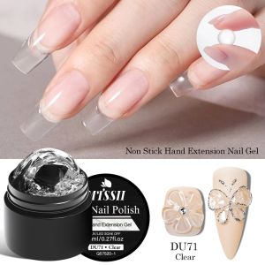 Clear Non-Stick Hand Extension Gel Nail Polish 3D Shaping/Sculpting/Carving UV/LED Gel Milky Jelly Hard Gel Manicure DIY Nails
