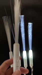12-96PCS LED White Fiber Optic Wands For Wedding 3 Modes Flashing Glow Sticks for Kids Light Up Wand Dark Party Favors Birthday