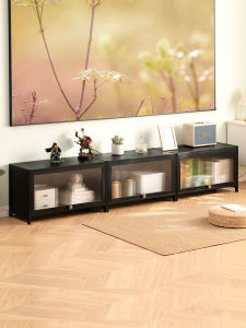 TV Cabinet Simple and Modern Coffee Table TV Stand Combination Small Apartment Solid Wood Living Room Retractable Accessible Luxury Floor Cabinet Bedroom