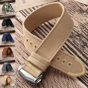 20mm 22mm Men Women Sport Nylon Watch Band Folding Buckle Military Strap Watch Replace Bracelet Universal Nylon Canvas Wristbelt