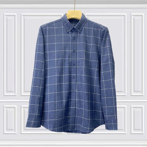 Thickened Long Sleeve Mens Shirt Autumn Winter Business Casual Slim Fit Button down Warm Plaid Cotton Garment for Youth