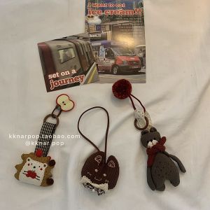 Kknar Fabric Keychain Lovely Soft Cute Minimalist Exquisite Ins Korean Style Creative Small Animal Bag Couple Pendant