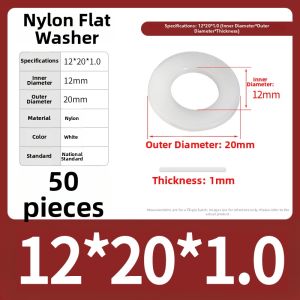 BAIRUITE | Insulated Nylon Plastic Circular Washer MM2M3M4M5M6M8M10