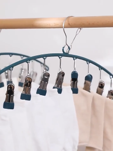 Stainless Steel Sock Hanger Windproof Clips Drying Rack Underwear Laundry Organizer Baju 不锈钢衣夹