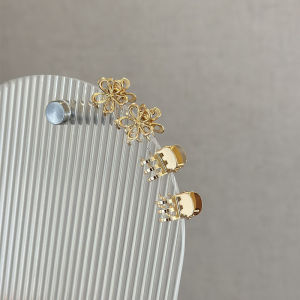 Mini Metal Prince Hair Clip High-End Side Bun Flower Hairpin New Style Alloy Silver Gold Plated Hair Accessories for Women