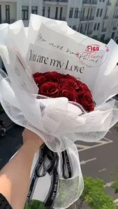 [ FIGO FLOWER ] BÓ HOA HỒNG SÁP 12 HOA ĐỎ NHŨ TẶNG VALENTINE