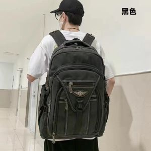 Thickened Canvas Backpack 60L 80L Large Capacity Double Shoulder Traveling Working Outdoor Mountain Climbing Bag for Men