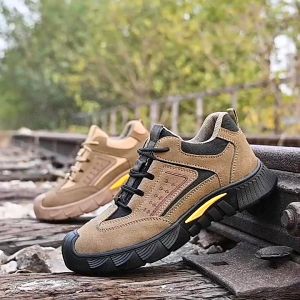 ALVIN Safety Shoes for Men Steel Toe Cap Shoes Breathable Anti-Smash Anti-Puncture Lightweight Shoes work Boots