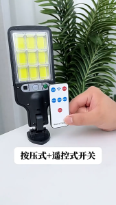 【Fast Delivery】Lampu LED Solar Street Light Waterproof Outdoor Lighting 3 Light Modes Remote Control Solar Lampu Taman