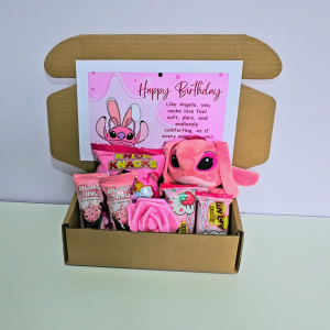 ✨Pink Angel Angel Stitch Mini Gift Set Treats Chocolates Anniversary Monthsary Valentines Holidays free Message