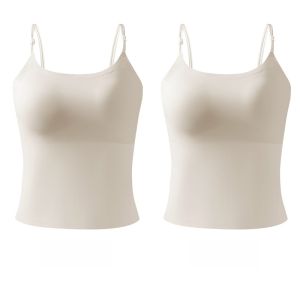Miiow | Cat Lady Camellia Scented Cool Sensation Womens Strap Vest Pearl Double Shoulder Beautiful Back Summer Thin Inner Wear Tank Top