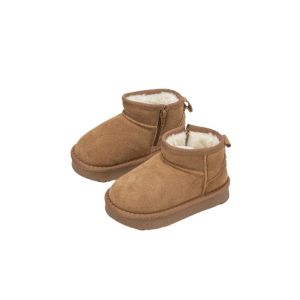 Giày Bốt Đi Tuyết Mùa Đông Cho Trẻ Em Đệm Lông Cừu Giày Bốt Đi Tuyết Cotton Cho Bé Trai Và Bé Gái Giày Lười Mùa Đông Cho Trẻ Em