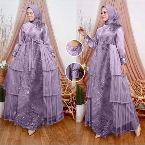 Pakaian Muslim Berkualitas: GAMIS CELLINE BRUKAT MEWAH, GAUN PESTA WANITA, BUSANA MUSLIM WANITA, DAN BAJU LEBARAN MUSLIM