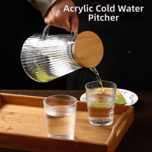 ZHENTAIYUAN | Cooling Juice Pitcher Full Handle Stripped Design Heat Resistant