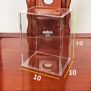 Clear Acrylic Display Box Case Countertop Organizer Stand Assemble Dustproof Showcase for Figures Toys Collectibles Crafts