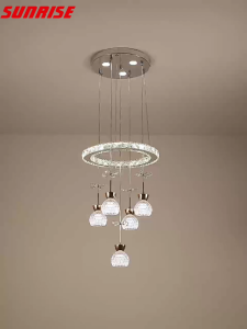 New Dining Room Pendant Light LED Modern Simple Bedroom Chandelier Home Living Room Lamp Luxury Crystal Light