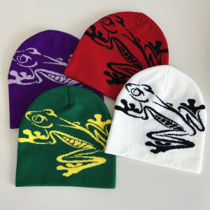 หมวกถักลายผีเสื้อแบบมีหูสำหรับฤดูใบไม้ร่วงและฤดูหนาว หมวกหนามือกันหนาวแบบอเนกประสงค์สำหรับคู่รัก หมวกถักขนสัตว์ สไตล์ฮิปฮอป