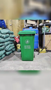 Thùng rác nhựa 240L nguyên sinh loại 132kg