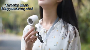 High Speed Wind Handheld Fan 5 Speed Adjustable Portable Bladeless Cold Fan Rechargeable Turbo Fan 180° Foldable LED Digital Display Outdoor Powerful Hand Fan