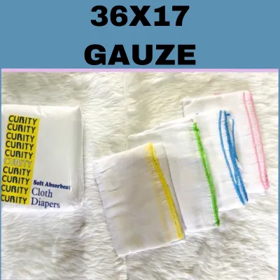 12 pcs Curity Gauze Cloth Diaper 36x17 Lampin