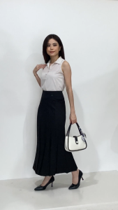 Rok Rempel Plisket Wanita Premium Size M L XL | Formal & Casual