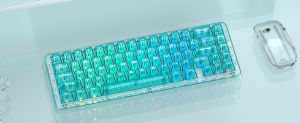 Womier 115 Phím Cyan Trong Suốt Rõ Ràng Keycaps bằng gốm pha lê PC Keycap RGB Tỏa Sáng Thông Qua Key Cap Mda Hồ Sơ Cho MX Chuyển Đổi Bàn Phím