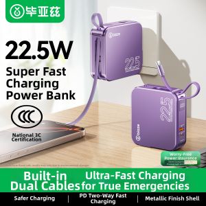 biaze | All-in-One Power Bank with Outlet Dual Built-in Cables 20W Fast Charging Portable