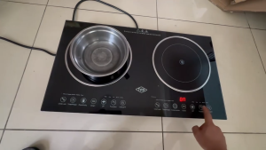 T W K brand induction cooker 1800W + 1200 W double burner high temperature resistant high grade tempered glass