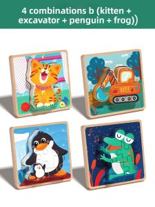 XIAOWANDOU | Educational Wooden Puzzle Blocks for Children 3-6 Years Old
