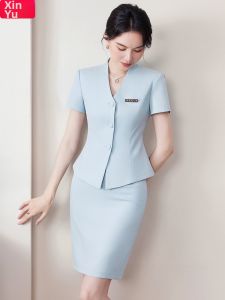 XINYU | V-Neck Professional Office Suit Summer Wear