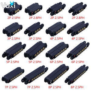 YuXi Magnetic Pogo Pin Connector 2P 3P 4P 5P 6P 7P 8P Pogopin Male Female Spring Loaded 2A DC Power Socket Pitch 2.54mm 2.80mm