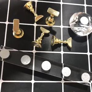 5pcs Nail Art Gel Polish Practice Display Stand Board Magnetic Tips Practice Holder Set DIY Nail Sticky Clay美甲练习甲托 棋盘