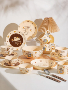 mornenjoy | Cute Cartoon Dog Tableware Set