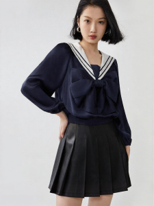 Vero Moda | Áo Dài Tay Phong Cách Hải Quân Cổ Bướm
