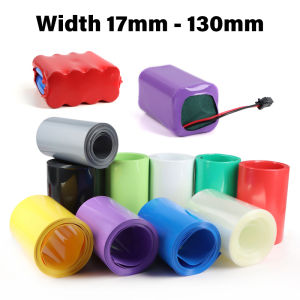 5M Width 17mm ~ 130mm PVC Heat Shrink Tube 18650 Battery Wrap Battery Pack Insulated Cable Protector Sleeve Lithium Film Case
