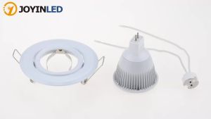 1/12PCS GU10 MR16 Light Bracket Downlight Metal Round Adjustable Recessed Ceiling Lamp Frame LED Spotlight Housing Fixture