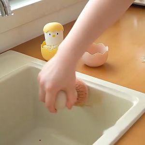 ฝอย จาก ใยล้างจาน ฝอย ขัดหม้อ มีด้ามจับ แปรงขัดหม้อ แปรงอเนกประสงค์ หลายสี สวยงาม น่ารักมาก 1 ชุด