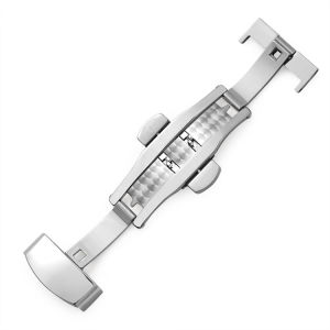 Dây Đeo Đồng Hồ Khóa Bướm Bằng Thép Không Gỉ 10-22mm Mặt Mờ Bóng Phụ Kiện Dây Đeo Đồng Hồ 14mm 16mm 18mm 20mm