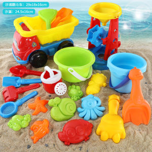 Bộ Đồ Chơi Xe Đạp Bãi Biển Cho Trẻ Em Búp Bê Nhỏ Công Cụ Chơi Cát Bao Gồm Thùng Nước Và Thìa Đào Hố Phụ Kiện Đi Biển
